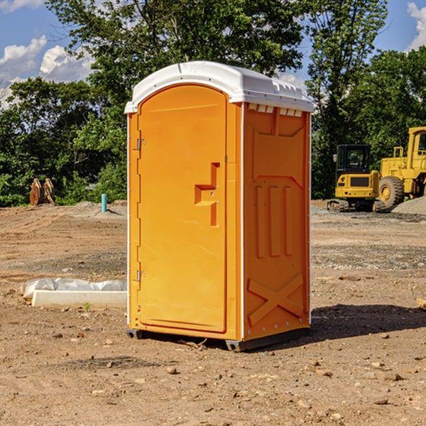 can i customize the exterior of the portable toilets with my event logo or branding in Arthur IA